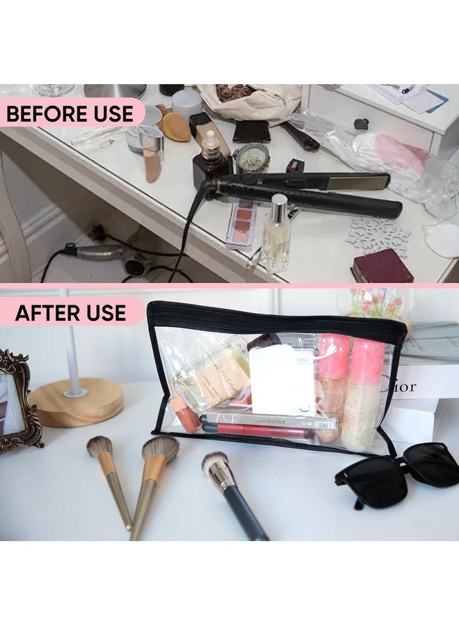 INSIME Small Plastic Pouch with Zipper Transparent Pouches for Stationary Jewellery Makeup Items | Clear Pouch with Zipper Transparent Pouches for Jewellery - Image 5