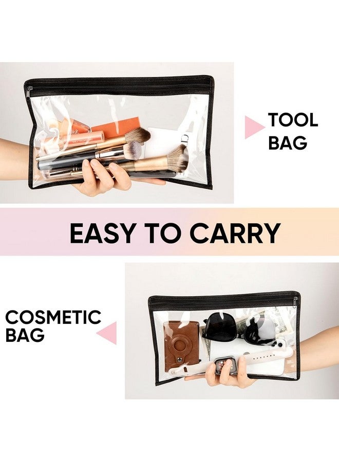 INSIME Small Plastic Pouch with Zipper Transparent Pouches for Stationary Jewellery Makeup Items | Clear Pouch with Zipper Transparent Pouches for Jewellery - Image 2