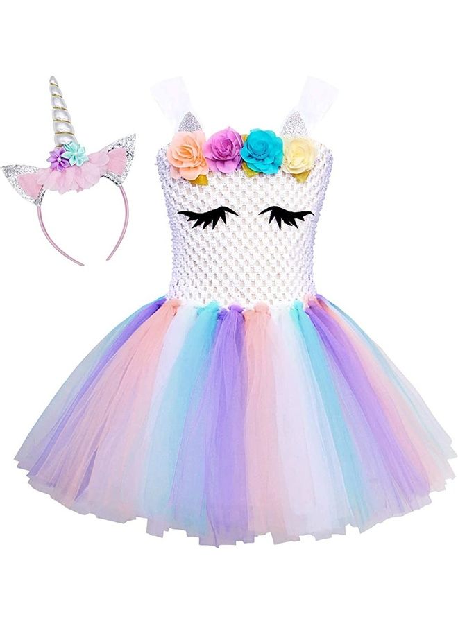 NIBEMINENT Princess Cosplay Costume With Unicorn Headband 120cm - Image 1