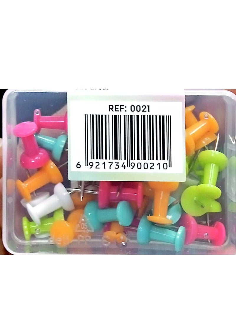 Deli 35-Piece Push Pin Set Multicolour  - Image 2