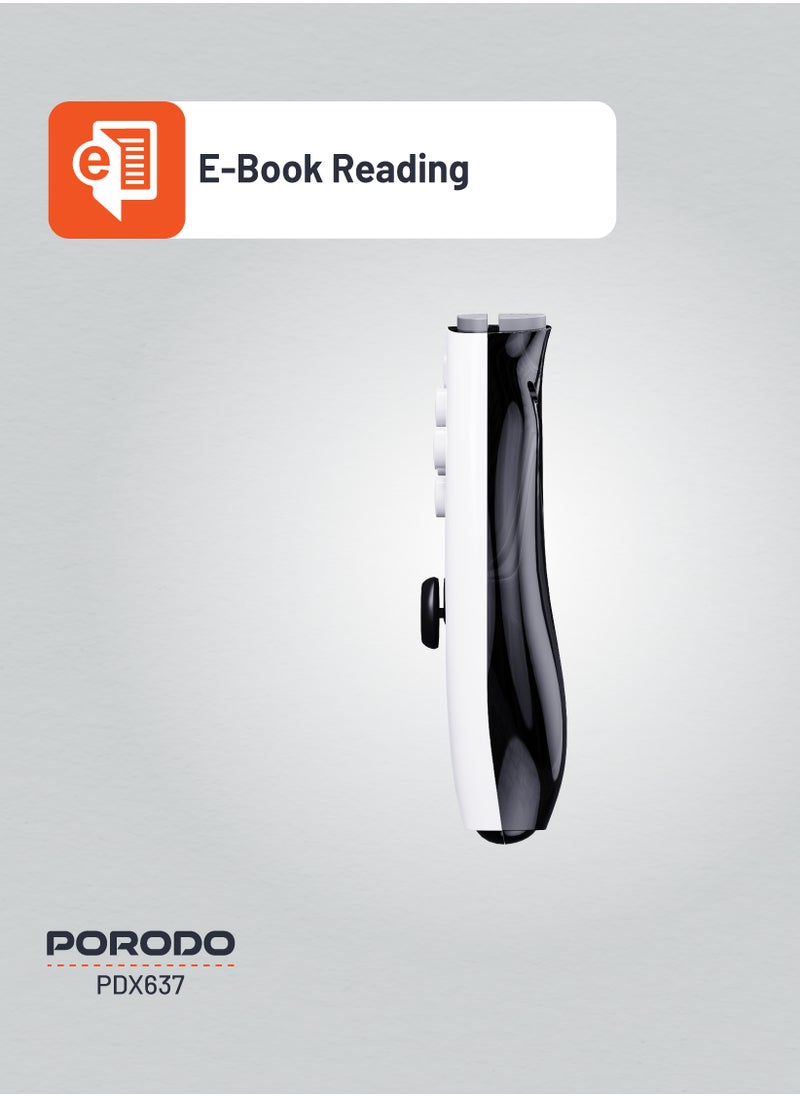 porodo - 4.3" Handheld Game Console 8GB / 7 Emulators & 50000+ Games / E-Book Reading / HDMI Video Output - Black and White - Image 1