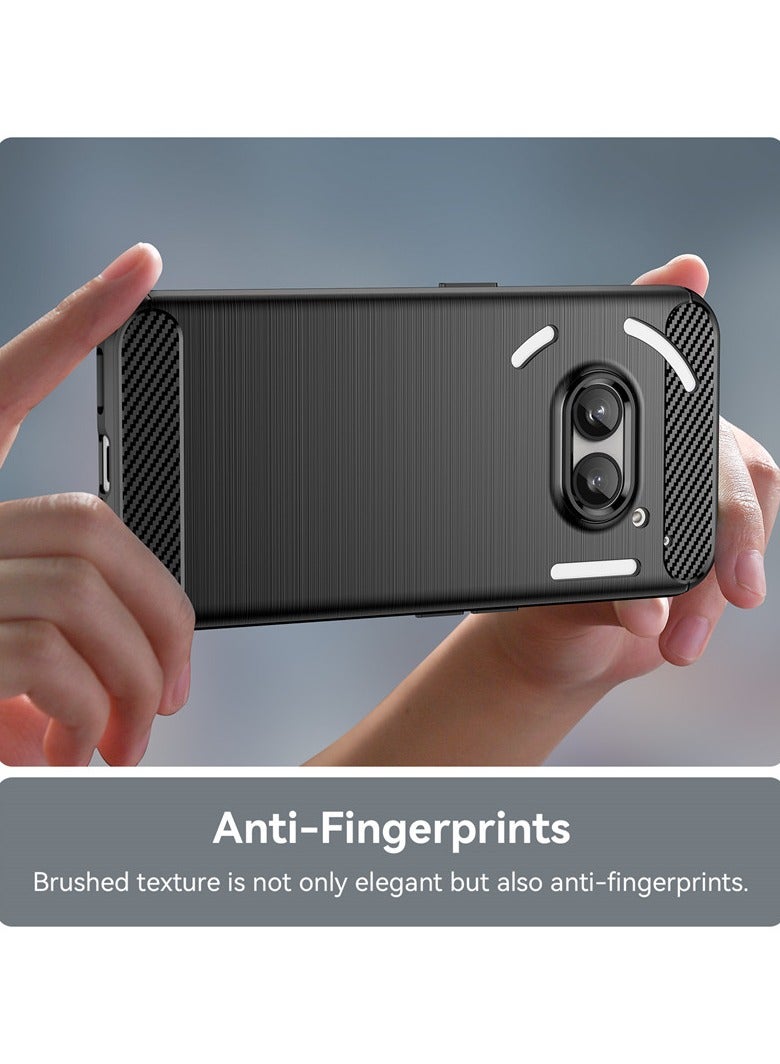 Brushed Carbon Fiber Shockproof Case For Nothing Phone 2a - Black - Image 5