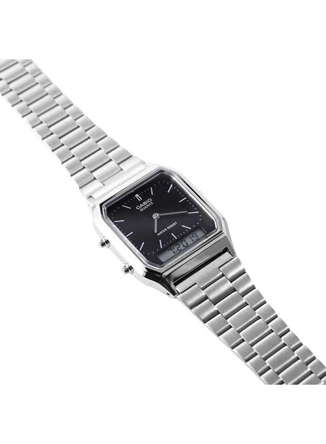 CASIO Stainless Steel Analog+Digital Wrist Watch AQ-230A-1DMQ - Image 3
