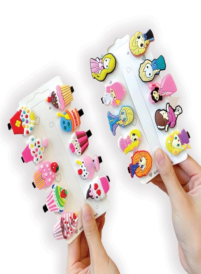 TEMPERIA (1 Pack - 10 Clips) Hair Clips for Girl Kids - Girls Gift Items for Birthday - Cute Hair Clips & Pins Set for Baby & Small Girls - Girl Hair Accessories (Random Colors & Designs) (MN01) - Image 1