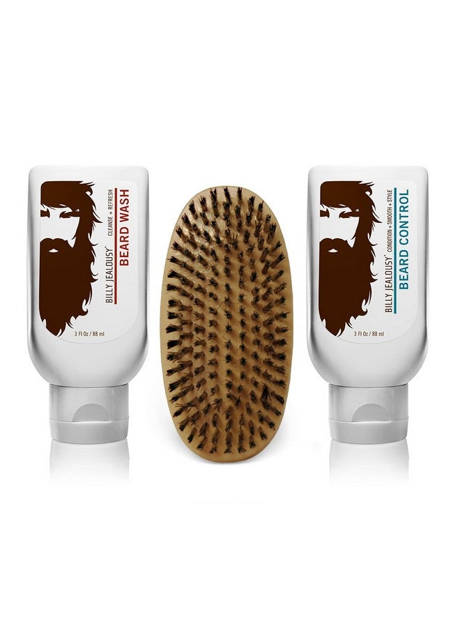 Billy Jealousy Original Beard Envy Facial Hair Refining Kit - with Beard Wash Beard Control and Boar Bristle Brush for Clean, Hydrated, Soft, Tamed Unruly Mane - Image 2