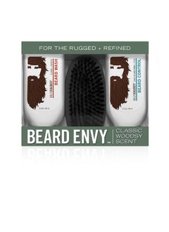 Billy Jealousy Billy Jealousy Original Beard Envy Facial Hair Refining Kit - with Beard Wash Beard Control and Boar Bristle Brush for Clean, Hydrated, Soft, Tamed Unruly Mane  - Image 1