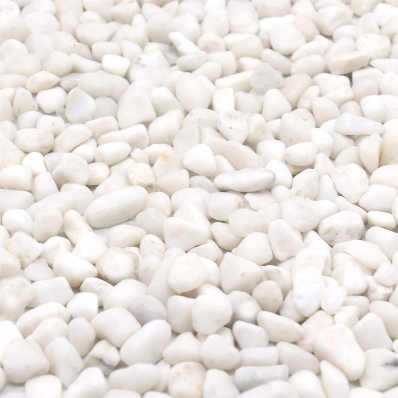 Premium Pebbles White Rocks - 3/8 Inch. Decorative Polished Pebbles for Garden, Succulents, Vase Fillers (XSM 0.375 Inch - 5 lbs) perfection - Image 1
