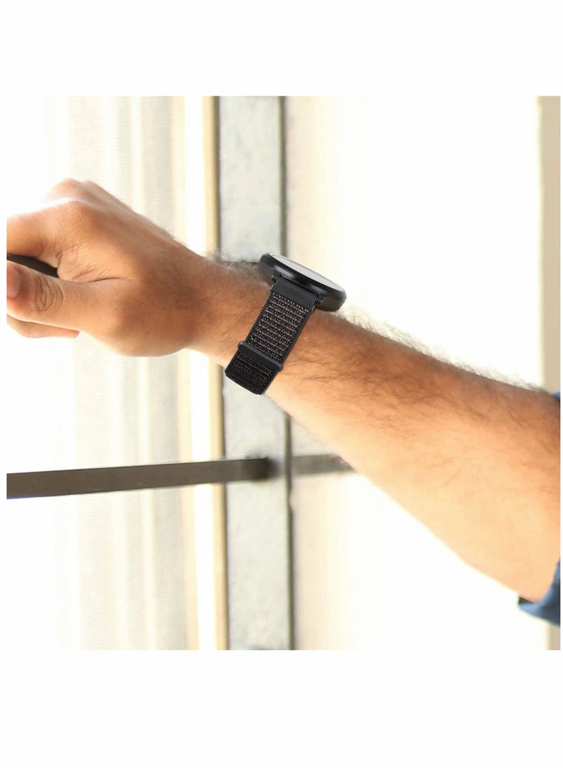 SYOSI 22mm Soft Nylon Watch Bands Compatible for Samsung Galaxy Watch 46mm/Samsung Galaxy Watch 3 45mm/Gear S3 Frontier/Classic, Sport Strap Wristband Replacement Bracelet for Women Men (black) - Image 4