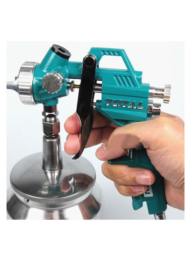 TOTAL Air Spray Gun, Professional Paint Sprayer, 1.5mm Standard Nozzle, 1000cc Tank Capacity, 3-4 Bar Operating Pressure, Multiple Connectors Included - Image 3