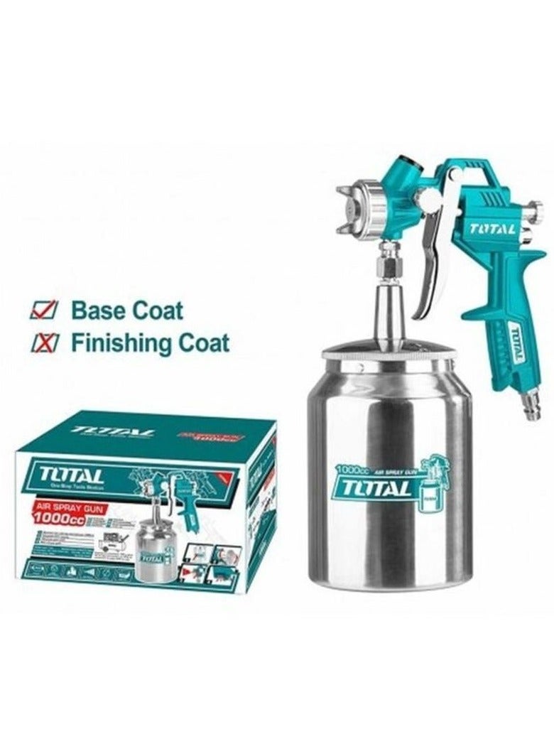 TOTAL Air Spray Gun, Professional Paint Sprayer, 1.5mm Standard Nozzle, 1000cc Tank Capacity, 3-4 Bar Operating Pressure, Multiple Connectors Included - Image 5