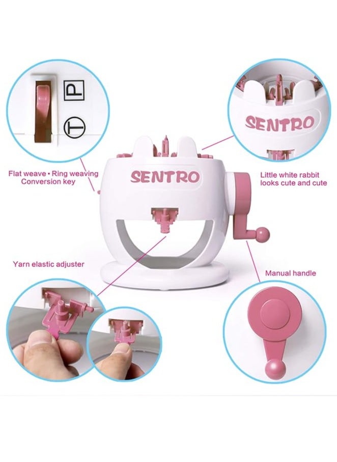 Sentro Knitting machine, children's knitting machine set round loom, rabbit shape smart loom, hat socks scarf loom, toy girl handicraft knitting kit  - Image 3