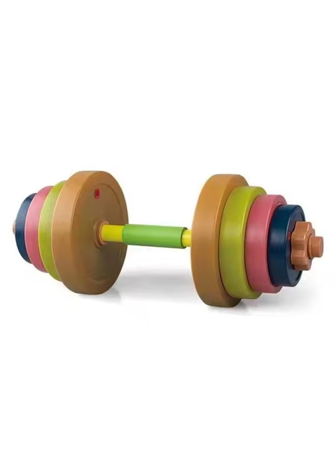 Toy Box Plastic Adjustable Water Dumbbell Barbell Set Kids - Image 2