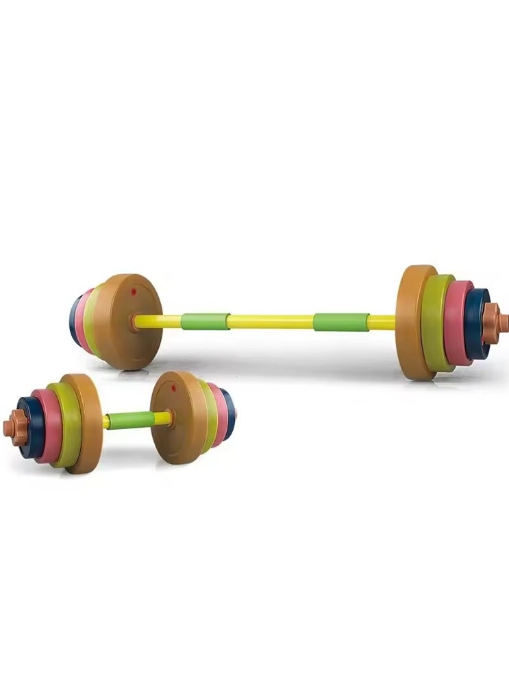 Toy Box Plastic Adjustable Water Dumbbell Barbell Set Kids - Image 3