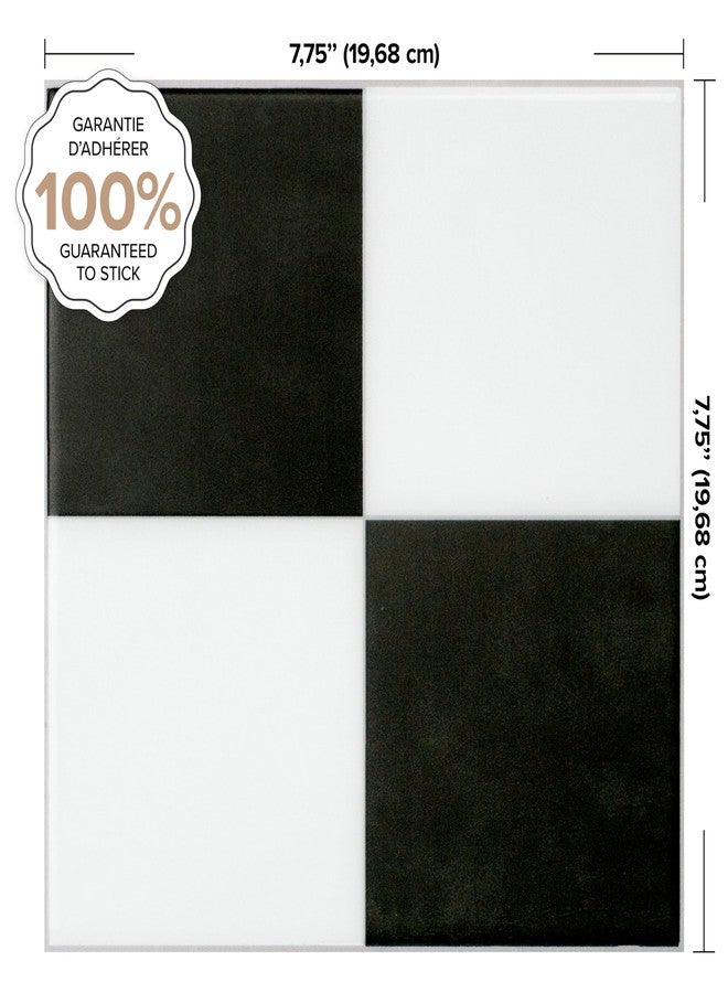SMART TILES Peel and Stick Backsplash - 5 Sheets of 7,75'' x 7,75'' - 3D Adhesive Peel and Stick Tile Backsplash for Kitchen, Bathroom, Wall Tile, Checkered - Image 3