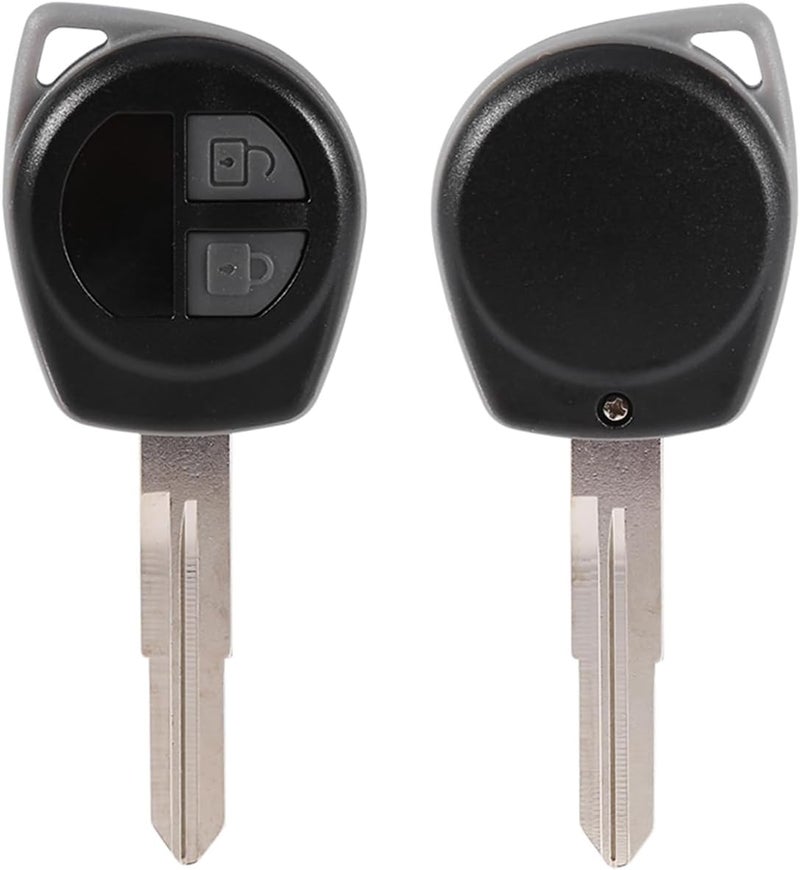 2 Buttons Remote Key Shell for , Best Replacement for Broken Key Case, Easy to Use, Sturdy, Long Lifespan, Made, Uncut Inside, Black, Fit Vitara, - Image 1