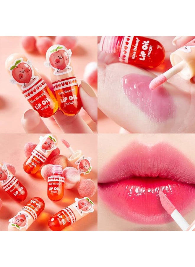 Mrettick - 3Packs Hydrating Lip Oil Temperature Color Changing Lip Oil Plumping Lip Gloss Moisturizing Lip Oil Tinted for Lip Care and Dry Lip (#3) - Image 1