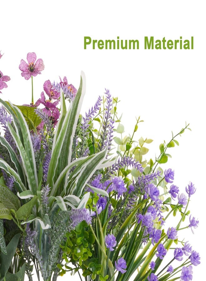 Partyjoy PARTY JOY 19 Bunches Fake Plants Outdoor, Fake Bushes UV Resistant Artificial Lavender Flowers Greenery Shrubs Faux Greenery for Outdoor Garden Patio Front Porch Yard Decor - Image 4