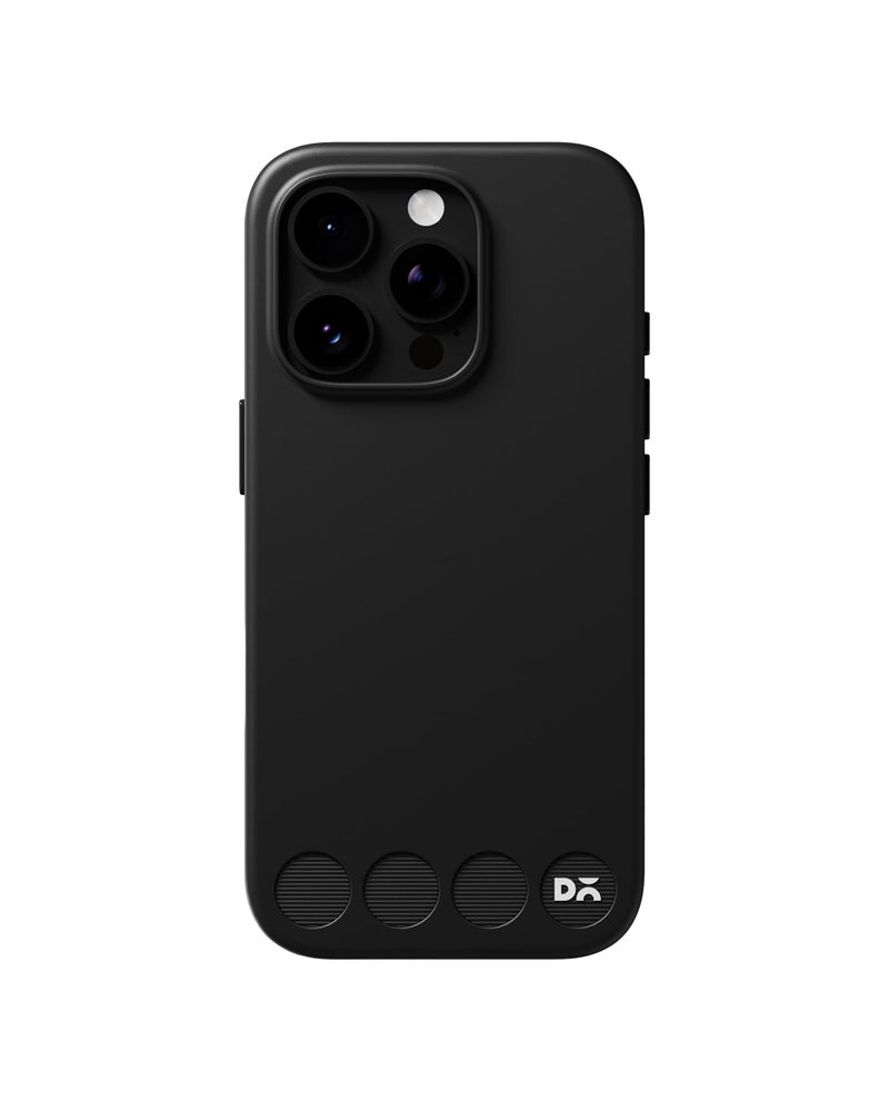 DailyObjects iPhone 16 Pro Max Stack Classic Magnetic Case Cover | Compatible with Magsafe | Camera & Body Protection | Shock/Scratch Proof| Dual Hybrid Protection | Wireless Charging - Carbon Black - Image 1