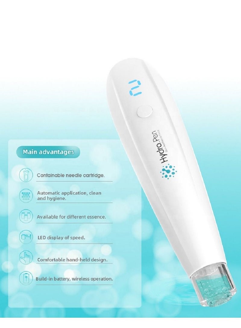 hydra Dr.pen Pen H2 Microneedling Pen Derma Pen Amazing Skin Care Tool with 5pcs Cartridges 12Pin+ Round Nano - Image 3