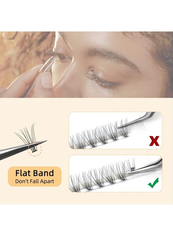 QUEWEL Cluster Lashes 240Pcs 10D+20D D Curl Mix8-14mm Lash Extensions Soft&Natural False Eyelashes Individual DIY Eyelash Extension at Home(10D+20D D MIX8-14) - Image 4