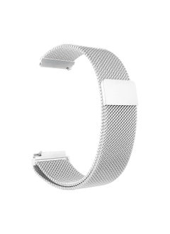 Generic Milanese Loop Strap Wrist Band For Smart Watch Samsung Galaxy Watch 46mm / Huawei GT2 / Gear S3 Frontier and Classic / Honor Magic 2 / Fossil - 22mm - Metallic Silver  - Image 1