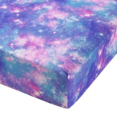 SDIII 3PCS Colorful Space Fitted Queen Sheet Set  1 Fitted Sheet and 2 Pillowcases  Bed in a Bag Galaxy Queen Bed Fitted Sheet  Aesthetic Bed Set for Kids Boys and Girls - Image 4