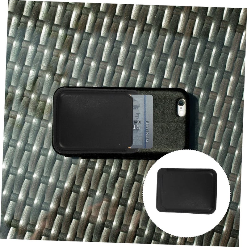 Black Self Adhesive Card Holder Wallet Pouch For Phone Credit Cards Cash 3pcs - Image 4