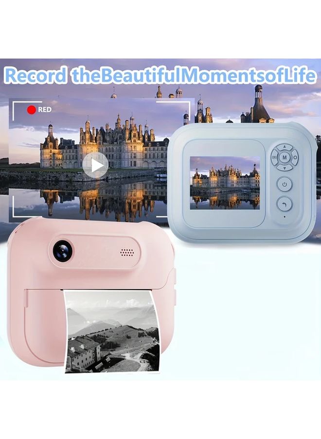 Instant Print Digital Camera Built In Photo Printer USB Powered Purple - Image 2