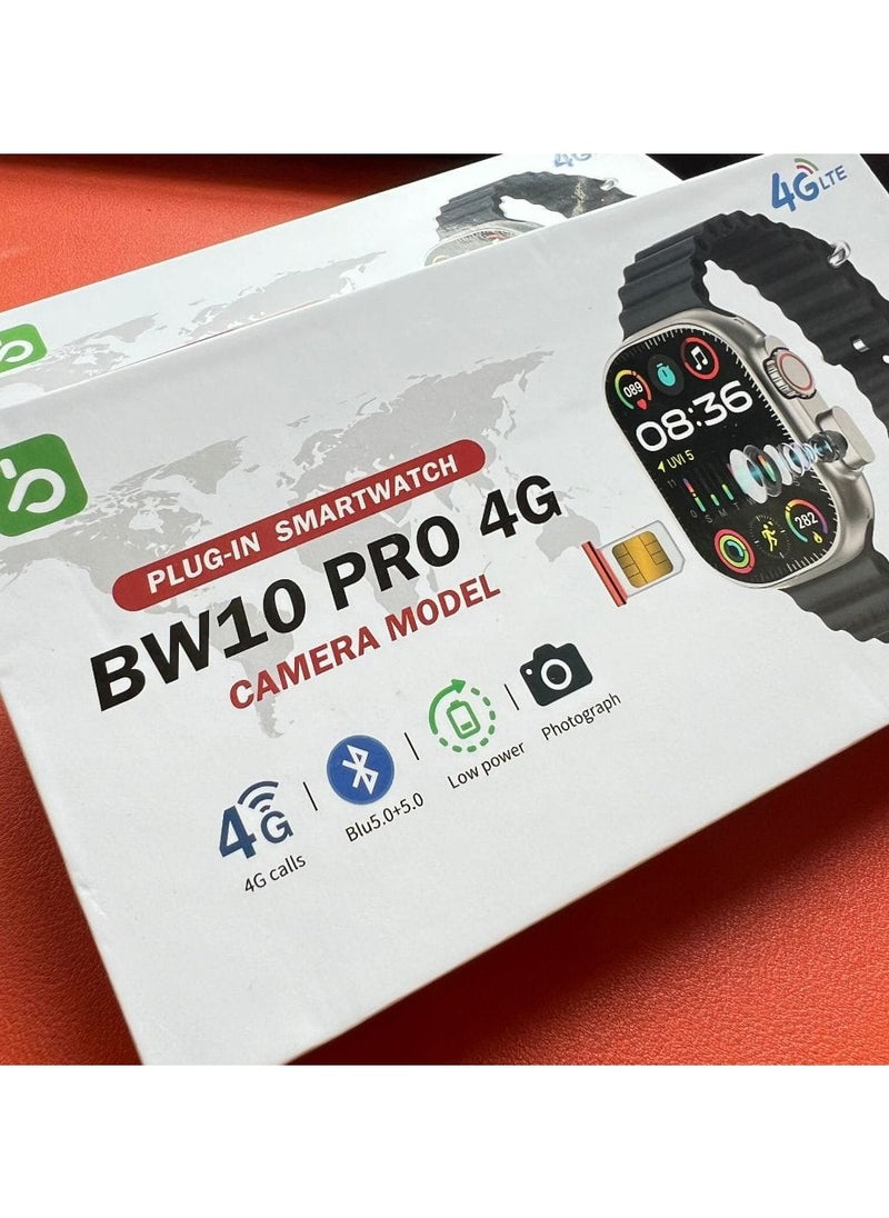 Generic - BW10 PRO Smart Watch with Camera, SIM Card, 4G LTE, NFC, Bluetooth (Black) - Image 1