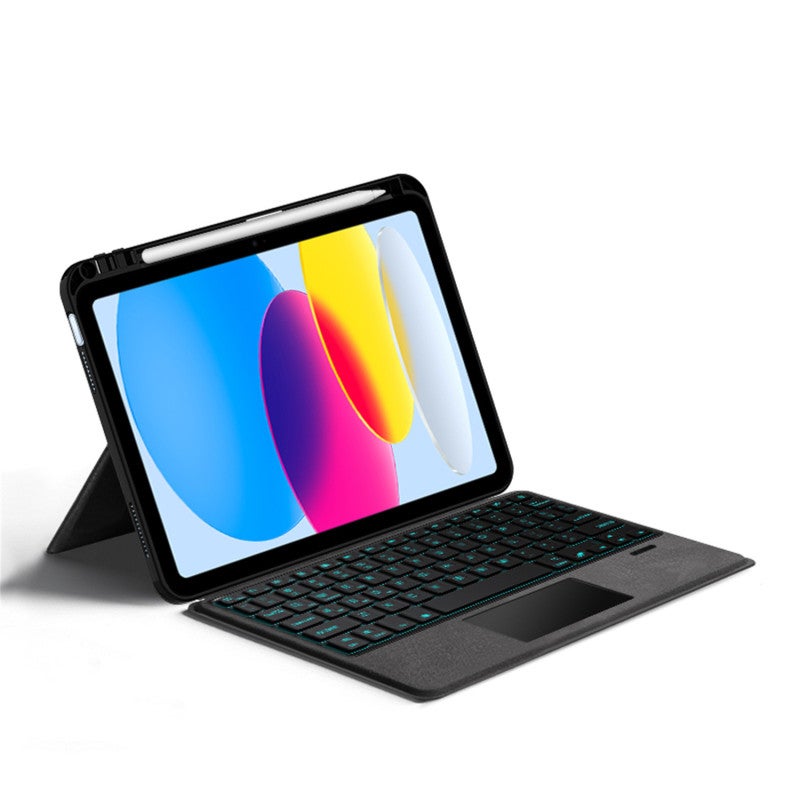 Backlit Keyboard: 11/10.9 Inches Multi-angle Adjustment Leather Case - Compact Lightweight Design Protective Case for iPad Users, Office And Home Use - Image 4