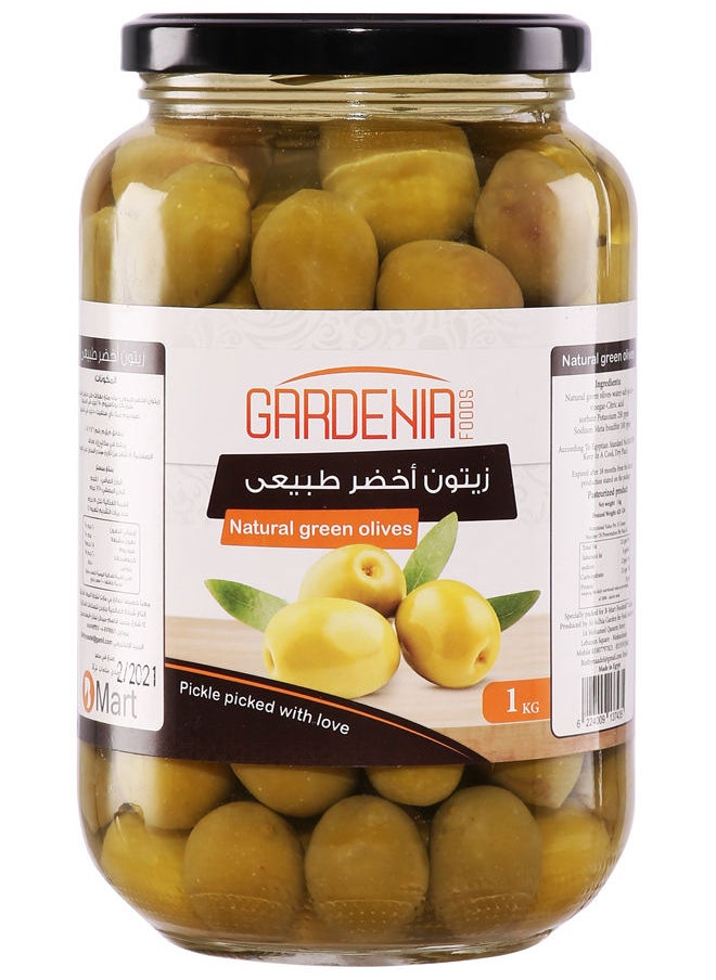 Gardenia Natural Green Olives - 1 kg  - Image 1