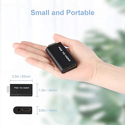ETZIN PS2 to HDMI, ps2 hdmi Cable, HDMI Converter Support 1080P/720P with 3.5mm Audio Output HDTV Monitor Supports All Display Modes-(EPL-313GA) - Image 2