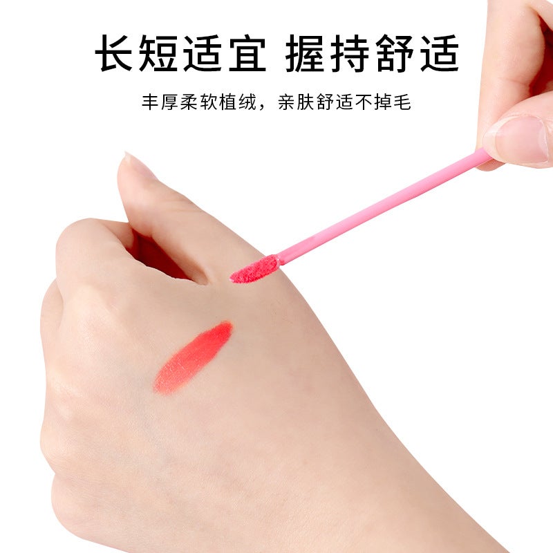 Kunteng Flocking Lip Brush Stick High Color Value No Hair Loss No Odor Small And Light Solid Lip Brush Beauty Tool - Image 3