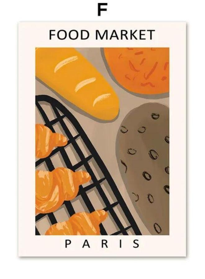 Abstract Food Market Kitchen Bar Wall Art Canvas Painting Nordic Posters And Prints Wall Pictures For Cafe Dinning Room Decor - Image 1