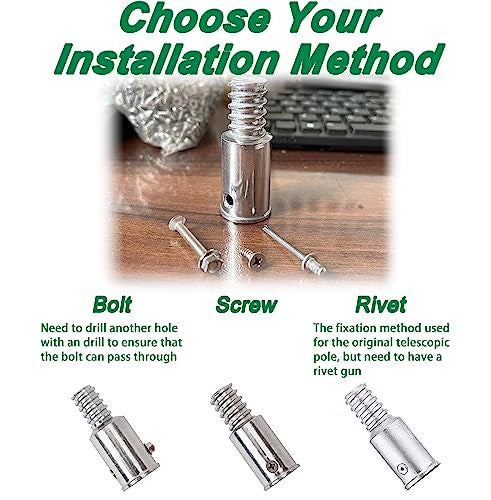 EESC2Y Metal 3/4" (.75) Threaded Tips Replacement Kits for Telescopic Extension Poles Repairing - Image 3