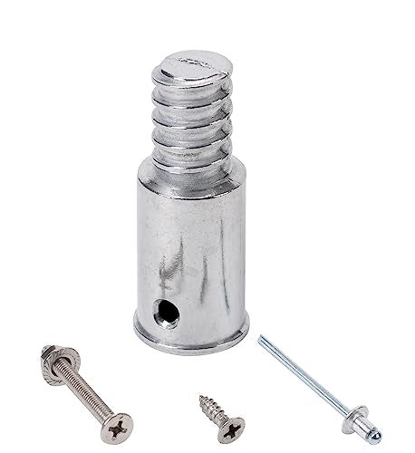 EESC2Y Metal 3/4" (.75) Threaded Tips Replacement Kits for Telescopic Extension Poles Repairing - Image 1
