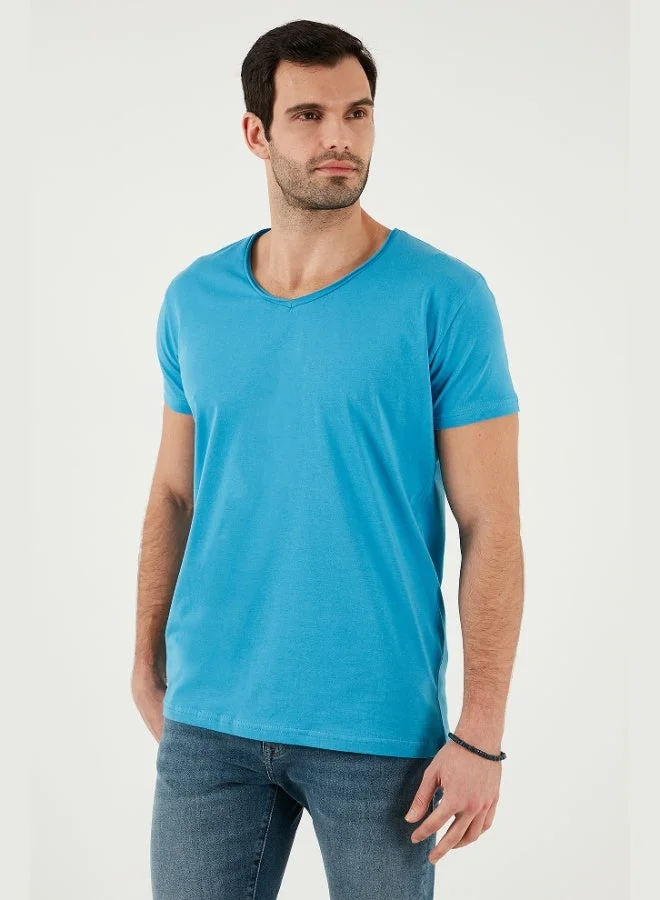 Buratti  Buratti Cotton Slim Fit V Neck Basic T Shirt Men's T SHIRT 5412001 for Men | Best Price UAE
