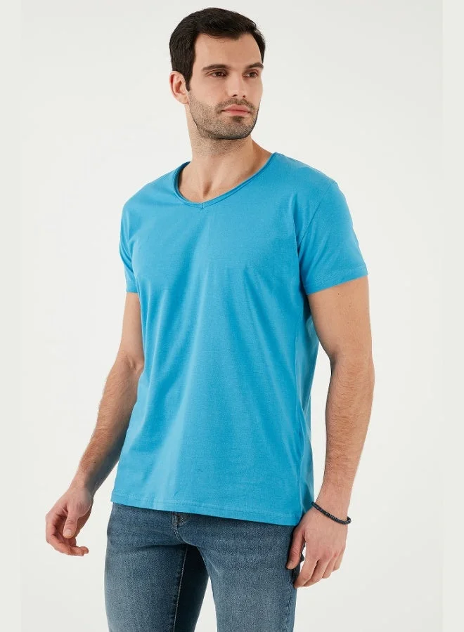 Buratti  Buratti Cotton Slim Fit V Neck Basic T Shirt Men's T SHIRT 5412001 for Men | Best Price UAE