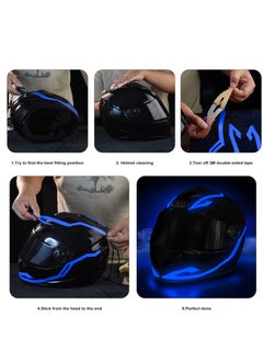 SYOSI Motorcycle Helmet Light, 3 Modes Driving EL Light Strips, Helmet Light Strip, Night Riding Signal Light Decoration Kit, Safety Alert Function, No Heat & No UV Rays, Suitable for Most Helmets  - Image 3