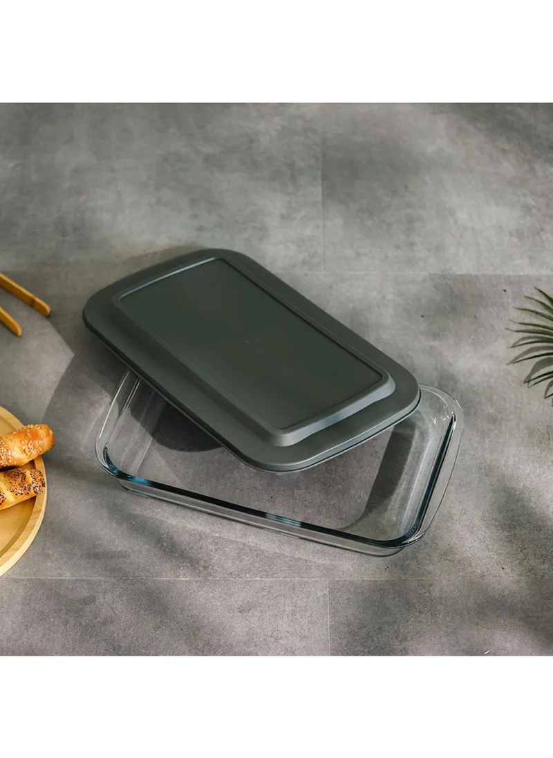 DANUBE HOME Rectangular Borosilicate Glass Baking Dish 3000Ml