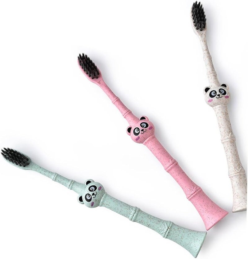 Didiseaon 3pcs Kids Toothbrush Soft Bristles Ergonomic Handle Eco Friendly Random Color - Image 2