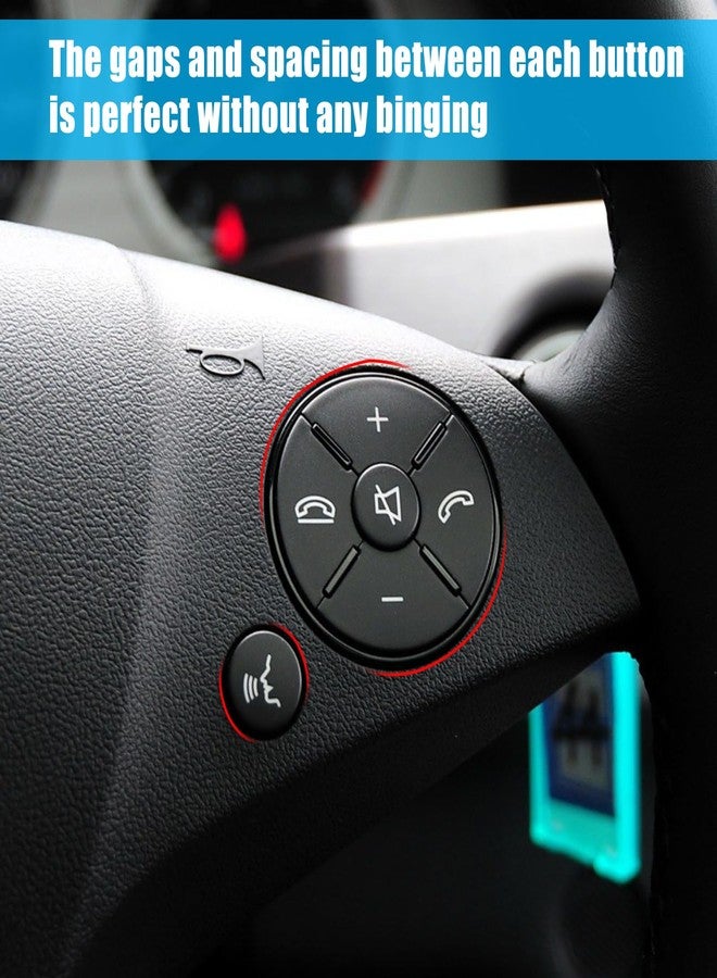 Jaronx Compatible with Mercedes Benz Steering Wheel Buttons Replacement C Class W204 2007-2010/E Class W212 2009-2011 /GLK X204 2008-2012, Steering Wheel Control Button Cover for Mercedes Benz(Black) - Image 5
