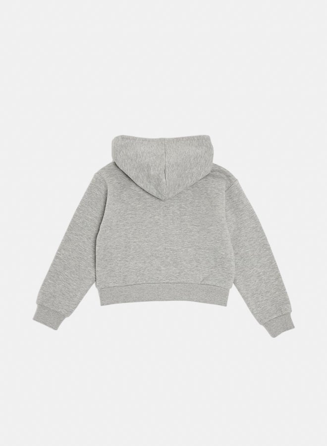 FOREVER 21 Girls Fleece Zip-Up Hoodie (Kids) - Image 2