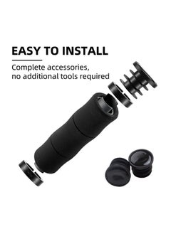 SYOSI Bike Grips, SYOSI Shock Absorption Sponge Bike Handle Grips Soft Comfortable Non-Slip Double Locked on Mountain Bike Grips for BMX MTB Mountain Beach Cruiser Scooter E-Bike (Black, 22 mm Diameter)  - Image 5