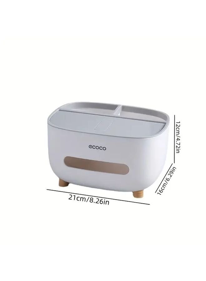 Blue Modern Minimalist Tissue Box With Lid Space Saving Rectangular Design For Living Room Bedroom - Image 4