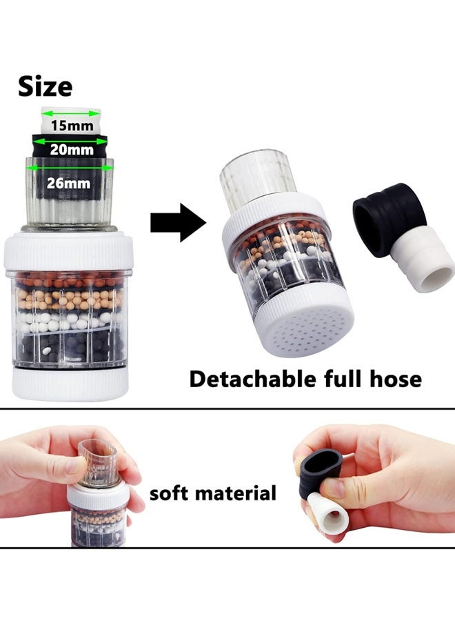 2 PCS Activated Carbon Kitchen Tap Filter, Removes Chlorine Fluoride Heavy Metals Hard Water Softener Water Sink Faucet Filter For Home Kitchen Bathroom Shower Hose - Image 2