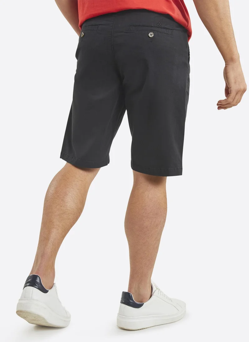 نوتيكا Men Regular Fit Chino Shorts for Versatile Casual Style - Black