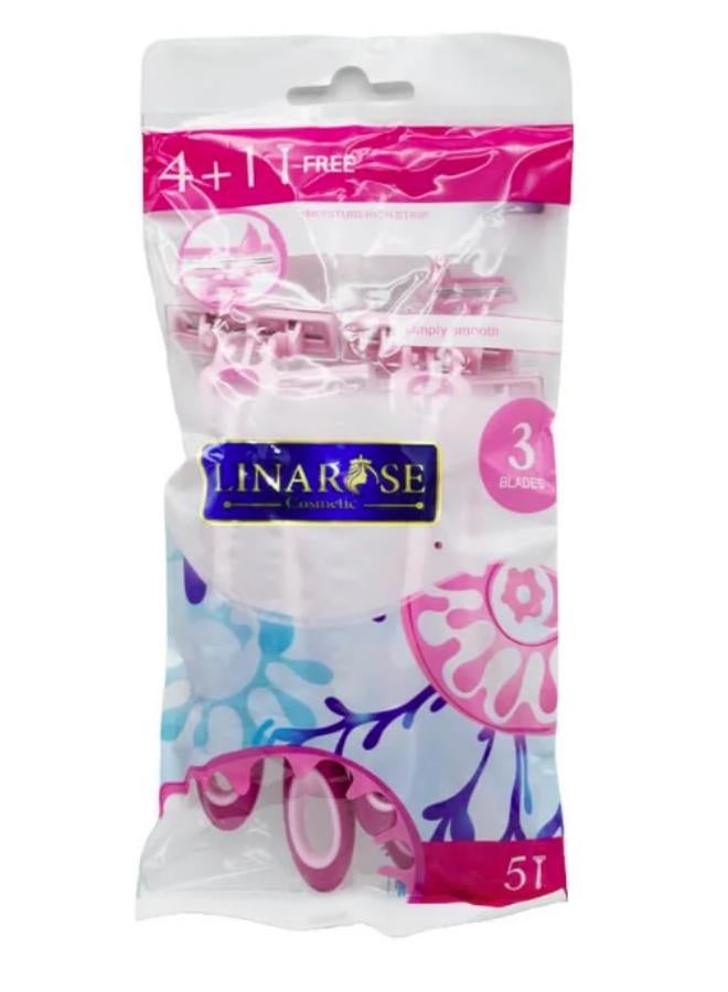 LINAROSE Lina Rose Venus Plus Aloe Vera Razor 3 Blades - 1+4 Pieces
