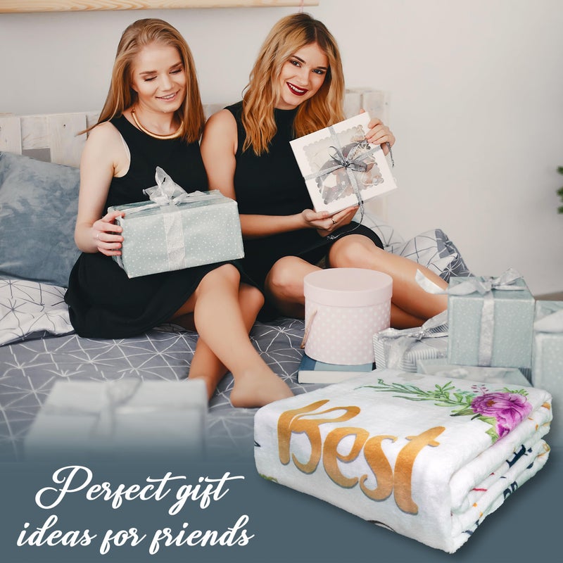 Lviliss Best Friend Birthday Gifts, Gifts for Best Friends Women, Bestie Gifts Ideas for Women, Friendship Gifts Blanket for Bestie, BFF, Best Friend Throw Blanket 60"X50" - Image 2