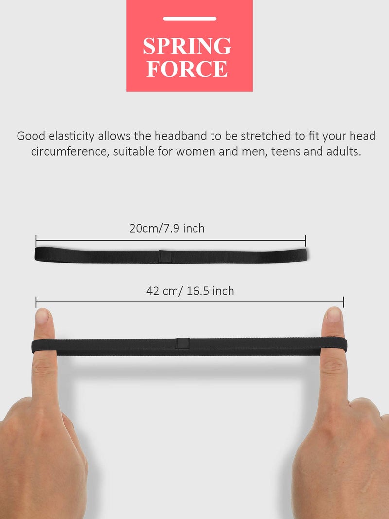 بيميمو مجموعة ربطات رأس رياضية مطاطية مضادة للانزلاق مكونة من 4 قطع - Image 2